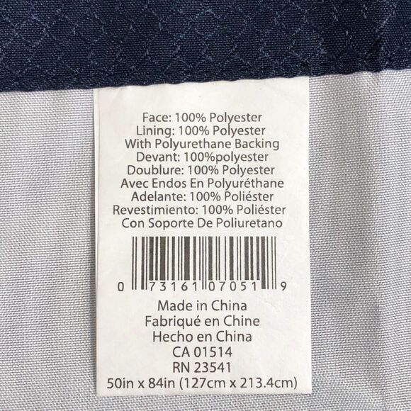 Navy Blue Blackout Curtain Maytex Smart Curtain Julius 100% 1 Panel 50in X 84 in - Picture 4 of 7